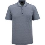 Erkek Büyük Beden Polo Yaka Cepli Klasik Kalıp Tişört - 5113BAT - Lacivert - 3XL