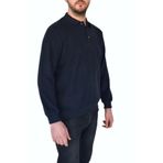Erkek Büyük Beden Polo Yaka Sweatshirt 2260-BTL BGL-ST02353 LACİVERT 4XL