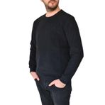 Erkek Büyük Beden Sıfır Yaka Sweatshirt 2268-BTL BGL-ST02355 SİYAH 4XL