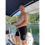 Erkek Büyük Beden Siyah Düz Renk Standart Boy Mayo Deniz Şortu - 5XL