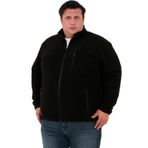 Erkek Büyük Beden Siyah Tüylenme Yapmaz Anti Pilling Polar Mont (Siyah, 7XL)