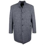 Erkek Büyük Beden Yün Kaşe Kaban Buklet (İndigo, 7XL)