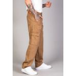 Erkek Camel Baggy Fit Rahat Kalıp Kargo Pantolon - 36