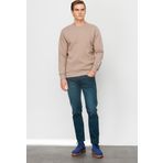 Erkek Camel Bisiklet Yaka Sweatshirt