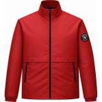 Erkek Ceket Regular Fit Dik Yaka Fermuarlı Modern Stil Mevsimlik Mont - 2XL - Bordo