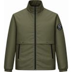 Erkek Ceket Regular Fit Dik Yaka Fermuarlı Modern Stil Mevsimlik Mont - 2XL - Haki