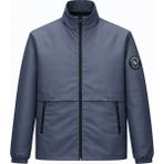 Erkek Ceket Regular Fit Dik Yaka Fermuarlı Modern Stil Mevsimlik Mont - XL - Füme