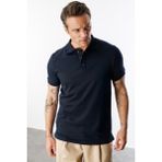 erkek Çekmeyen Pamuklu Kumaş Regular Fit Standart Kesim Polo Yaka Tişört Poloyaka-T-Shırt1 - Bulunmuyor - Lacivert
