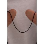 Erkek Çelik Kolye - Snake Yılan Sarp Siyah Erkek Çelik Kolye Zincir Yuvarlak Model - 65 cm