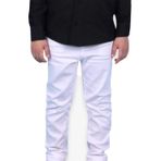 ERKEK ÇOCUK 23 NİSAN 29 EKİM 10 KASIM GÖSTERİ KETEN CEPLİ PANTOLON, BEYAZ, 8 YAŞ