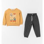 Erkek Çocuk 2’li Takım – Sweatshirt & Eşofman Altı - Turuncu - 3 - 4 Yaş