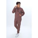 Erkek Çocuk Alt Üst Eşofman Takımı - Kahve - 12 - 13 Yaş