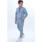 Erkek Çocuk Alt Üst Sweatshirt Eşofman Takımı - Açık Mavi - 14 - 15 Yaş