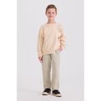 Erkek Çocuk Baskılı Bej Sweatshirt 10 Yaş (140 cm)