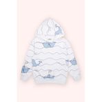 Erkek Çocuk Baskılı Beyaz Sweatshirt 8 Yaş (128 cm)