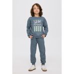 Erkek Çocuk Baskılı Petrol Sweatshirt 7 Yaş (122 cm)