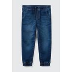 Erkek Çocuk Beli Lastikli Denim Pantolon-Mavi - 10 - 11 Yaş