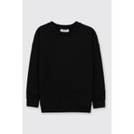 Erkek Çocuk Bisiklet Yaka Siyah Sweatshirt 9 Yaş (134 cm)