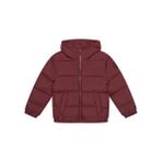 Erkek Çocuk Bordo Logo İşlemeli Kalın Mont