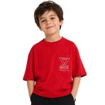 Erkek Çocuk Dijital Baskılı Kırmızı Kısa Kol T-Shirt
