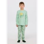 Erkek Çocuk Dinozor Desenli Turkuaz Pijama Takımı