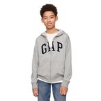 Erkek Çocuk Gap Logo Relaxed Fermuarlı Gri Sweatshirt 4-5 Yıl