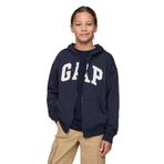 Erkek Çocuk Gap Logo Relaxed Fermuarlı Lacivert Sweatshirt
