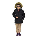 Erkek Çocuk Kapüşonlu Mont BS-2014 SİYAH 13 YAŞ