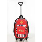 Erkek Çocuk Kırmızı Batsman Araba Figürlü Çekçekli Anasınıfı Kreş Çantası DC10170 - 70X25X10