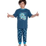 Erkek Çocuk Kısa Kol İndigo Pijama Takım C2T5N0O-047 İNDİGO 7-8 YAŞ