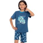 Erkek Çocuk Kısa Kol İndigo Pijama Takım C9T4N0O-047 İNDİGO 7-8 YAŞ