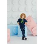 Erkek Çocuk Kısa Kol Lacivert Pijama Takım C4T6N68 - 92 cm