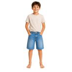 Erkek Çocuk Kot Şort First Jean Pamuklu Denim Yumuşak Kumaş (Denim Mavi, 9 Yaş)