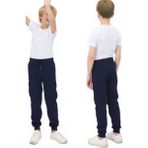 Erkek Çocuk Lacivert Okul Pantolonu %100 Pamuk Lastikli Bel ve Paça Rahat Kesim - Regular Fit - 14 - 15 Yaş