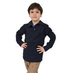 Erkek Çocuk Lacivert Polo Yaka Sweatshirt BGL-ST02435 LACİVERT 9 YAŞ