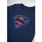 ERKEK ÇOCUK LACİVERT SUPERMAN BASKILI PAMUK TİŞÖRT