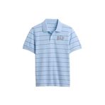 Erkek Çocuk Logo Detaylı Pique Mavi Polo T-Shirt