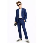 Erkek Çocuk Modern Casual Slim Fit Takım Elbise Ak2850, İNDİGO, 2 YAŞ