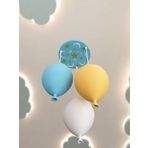 Erkek Çocuk Odası Avize Balon 3'lü Sarkıt Avize Ay Yıldız Ayarlı Avize Mavi Sarı Beyaz 3 ADET AMPUL