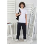 Erkek Çocuk Okul T-Shirt ( BİR BÜYÜK BEDEN ALINMASI TAVSİYE EDİLİR ) - Beyaz - 14 Yaş