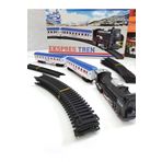 Erkek Cocuk Oyuncak Ekspres Tren Pilli Isikli Ray Uzerinde Donen Tren 40X24 Cm