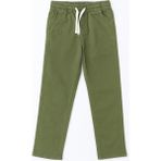 Erkek Çocuk Pamuklu Gabardin Jogger Pantolon Haki - 9 - 10 Yaş