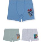 Erkek Çocuk Pamuklu Likralı Renkli Baskılı Boxer 3'lü Paket 3512 Renkli - 9 - 10 Yaş