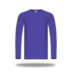 Erkek Çocuk Pamuklu Uzun Kollu Basic Badi Likralı Slim Fit Renkli Sweatshirt Cobalt - 221 - 222