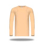 Erkek Çocuk Pamuklu Uzun Kollu Basic Badi Likralı Slim Fit Renkli Sweatshirt Kavun - 221 - 222