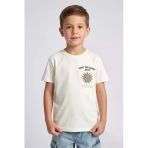 Erkek Çocuk Paten Baskılı Tshirt Ekru 4-9 Yaş