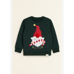 Erkek Çocuk Santa Claus Yılbaşı Temalı Sweatshirt Pijama Üstü Yeşil