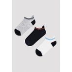 Erkek Çocuk Simple Blue 3lü Patik Çorap - 27 - 30 - Renkli