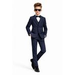 Erkek Çocuk Slim Fit Premium Damatlık Smokin Takım Elbise Ak4000, LACİVERT, 9 YAŞ