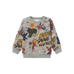 Erkek Çocuk Süper Kahraman Desenli Uzunkol Sweatshirt-Rahat Ve Şık